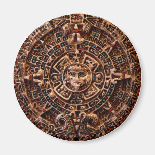 "AZTECA", imán del calendario solar maya