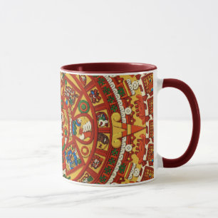 ~ azteca maya antiguo del diseño de la taza de