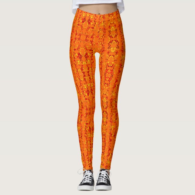 Aztek Naranja leggings (Anverso)