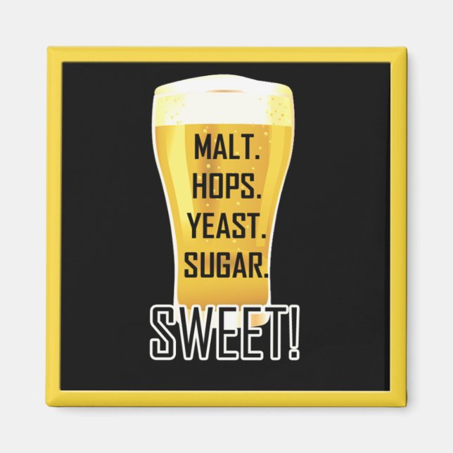 Azúcar de vidrio de Cerveza Imán divertido (Frente)
