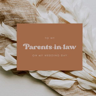 Azúcar marrón A la tarjeta nupcial de mis suegros
