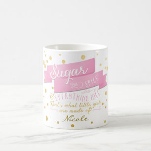 Azúcar y especia todo taza del rosa y de café del
