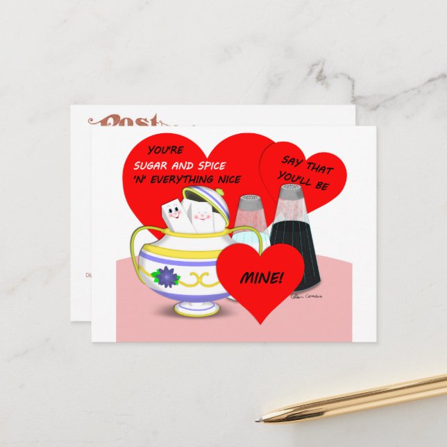 Azúcar y Especias - Arte de Tarjeta de San Valentí (Anverso/Reverso In Situ)