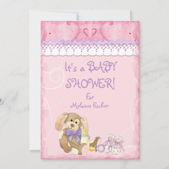 Azúcar y especias, invitación Chica a Baby Shower (Anverso)