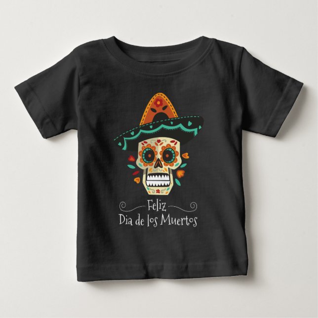 Azucare el cráneo con la camisa de Hat Dia de (Anverso)