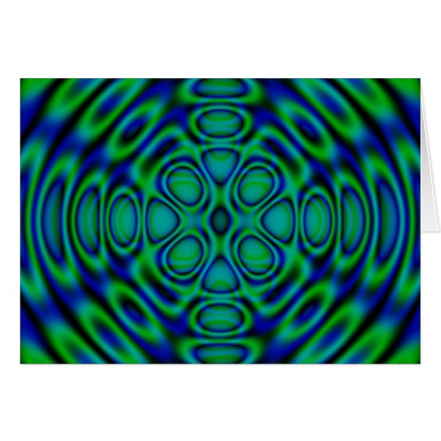 Azul abstracto y verde (Anverso (Horizontal))