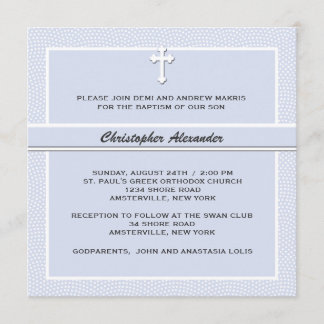 Azul acariciado - invitación religiosa