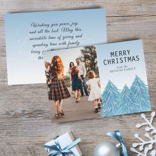 Azul acuarela Árbol de Navidad Fotos artísticas Ho (Subido por el creador)