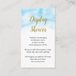 Azul acuático | Mostrar tarjeta Baby Shower