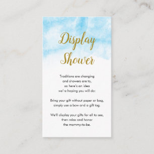 Azul acuático   Mostrar tarjeta Baby Shower