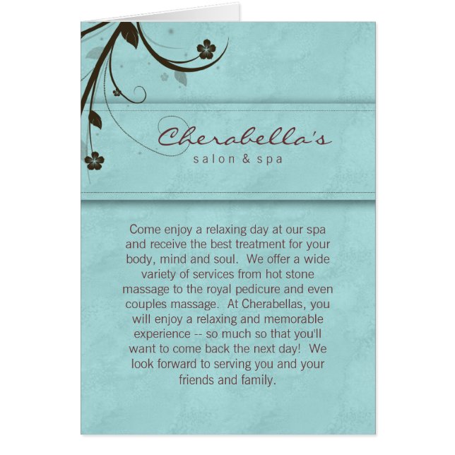 Azul acuoso de la tarjeta de felicitación del (Frente)