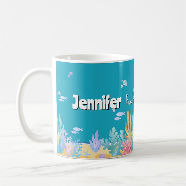 Azul alimentado por café y taza de sueño oceánico (Izquierda)