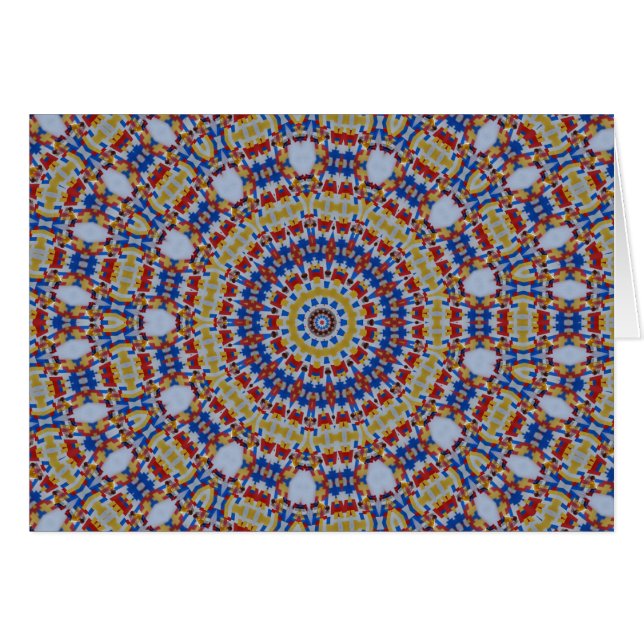 azul amarillo Mandala (Anverso (Horizontal))
