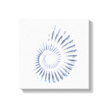 Azul amoniaco en la impresión de lienzo estirado e