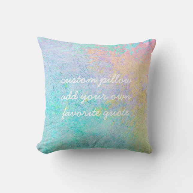 azul añadir una almohada de comillas para la decor (Anverso)