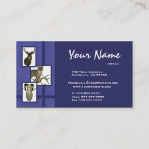 Azul animal múltiple de las tarjetas de visita de