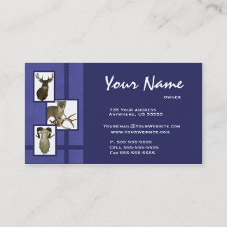 Azul animal múltiple de las tarjetas de visita del