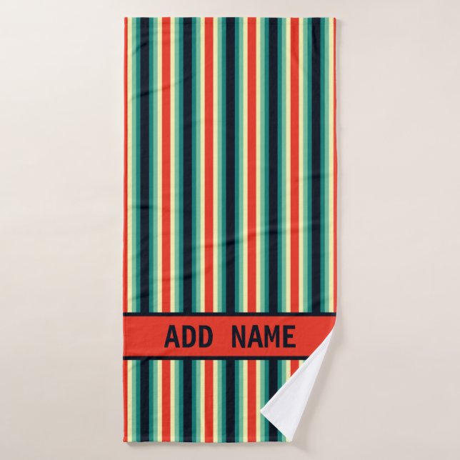 Azul Aqua Verde Amarillo Personalizado Rojo (Toalla de baño)