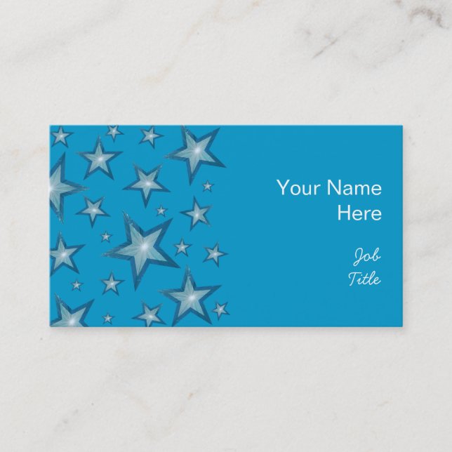Azul azul de la tarjeta de visita de Blue Stars (Anverso)