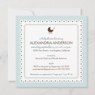 (Azul Bebé) Preciosa invitación a Baby Shower Pers