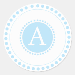 Azul bebé - Sellos para sobres de monograma