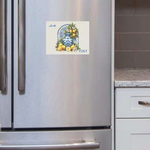 Azul blanco Amalfi Cerámica Lemones Italia Magnéti