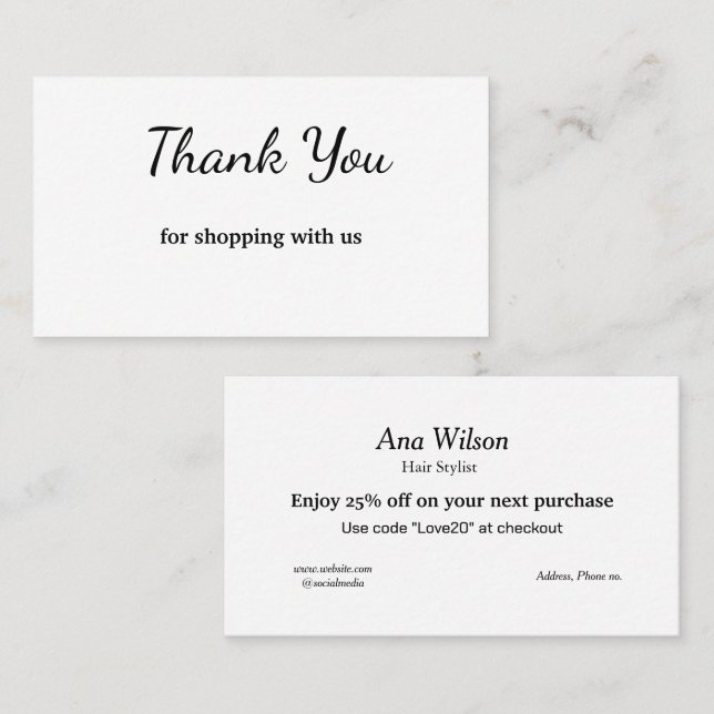 Azul blanco clásico gracias a las tarjetas de visi (Anverso / Reverso)