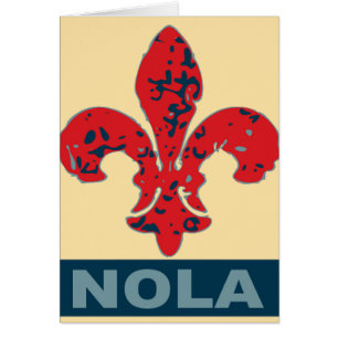 Azul blanco rojo NOLa Fleur De Lis