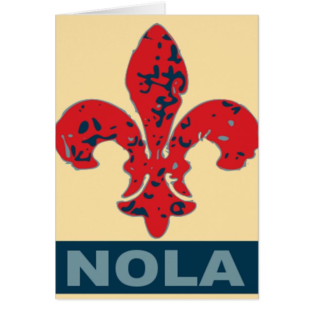 Azul blanco rojo NOLa Fleur De Lis (Frente)
