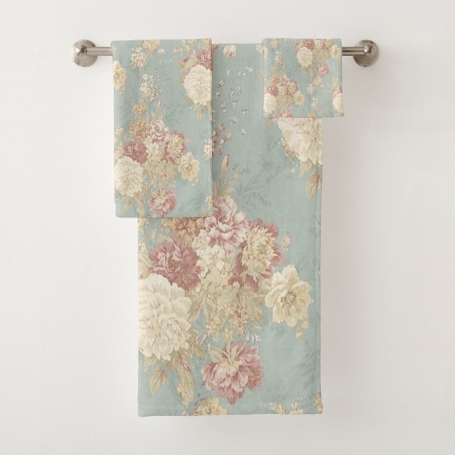 Azul Blanco y Rosa Floral Shabby Chic (In situ)