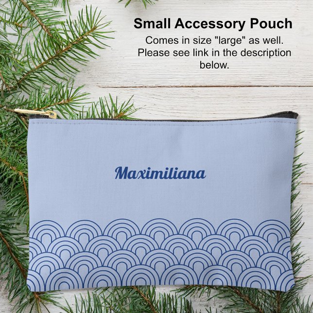 Azul - Bolsa accesoria pequeña de cristal de arco (Small Accessory Pouch - Blue - Arches Glam by Leapfroglisics shop)