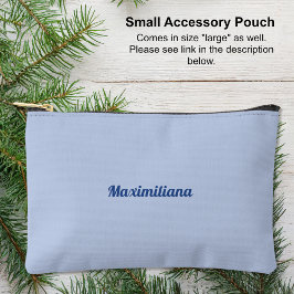 Azul - Bolsa accesoria pequeña y sólida