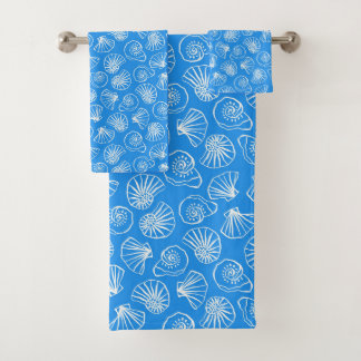 AZUL BRILLANTE CON CONCHAS BLANCAS