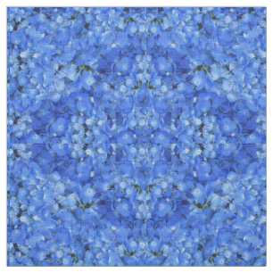 Azul brillante Hidrangea Tela de patrón floral