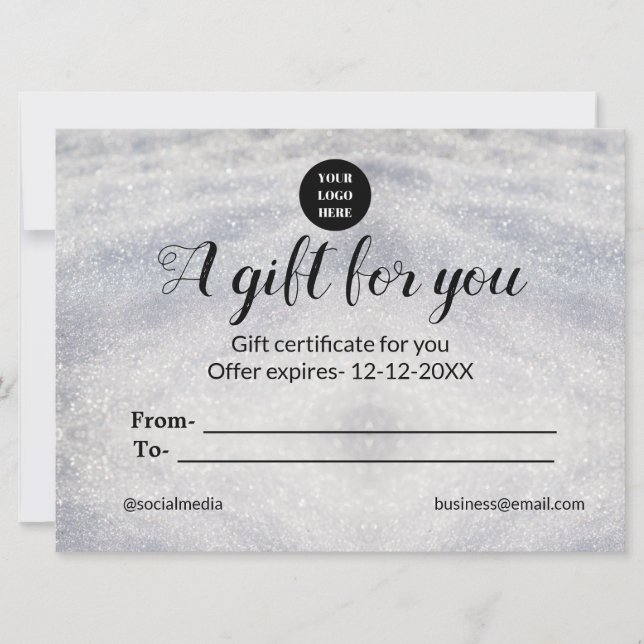 azul brillo agregar logo nombre de texto de un cer (Anverso)