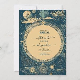 Azul Celeste y Tarjeta de Tarot Golg Bridal