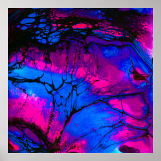 Azul cielo y arte agudo de acrílico rosado