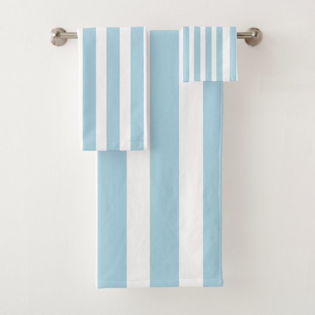 Azul claro clásico y rayas blancas (In situ)