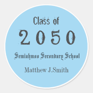 azul claro, genial, divertido pegatinas graduados