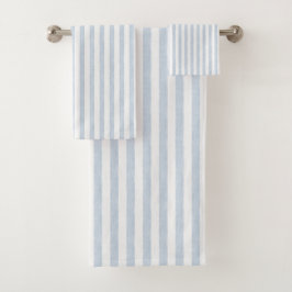 Azul Claro Muted Blanco Franja Costera Escandinava
