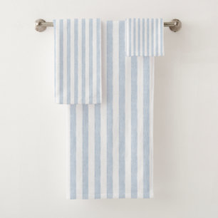 Azul Claro Muted Blanco Franja Costera Escandinava