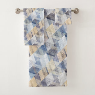 azul claro texturizado, zigzag beige