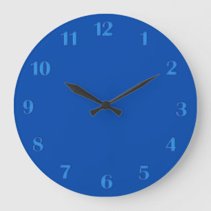 Azul cobalto sólido con números azules reloj de pa
