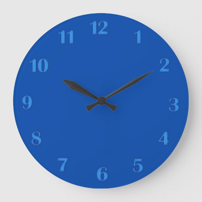 Azul cobalto sólido con números azules reloj de pa (Anverso)