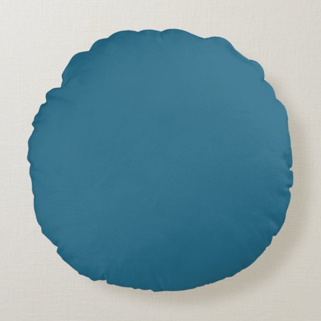 Azul Color Sólido, Almohada Simple, Moderno (Anverso)
