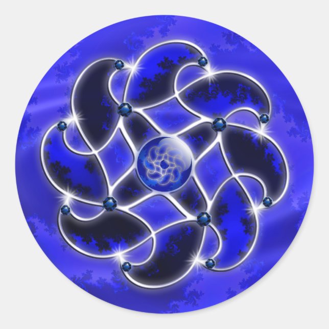 Azul como Pegatinas del mar (Anverso)