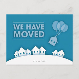 Azul con Casas Blancas Nueva postal de dirección