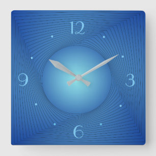 Azul con centro de círculo ligero> Relojes de coc