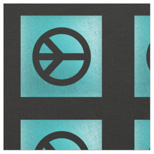 Azul con la tela negra del signo de la paz