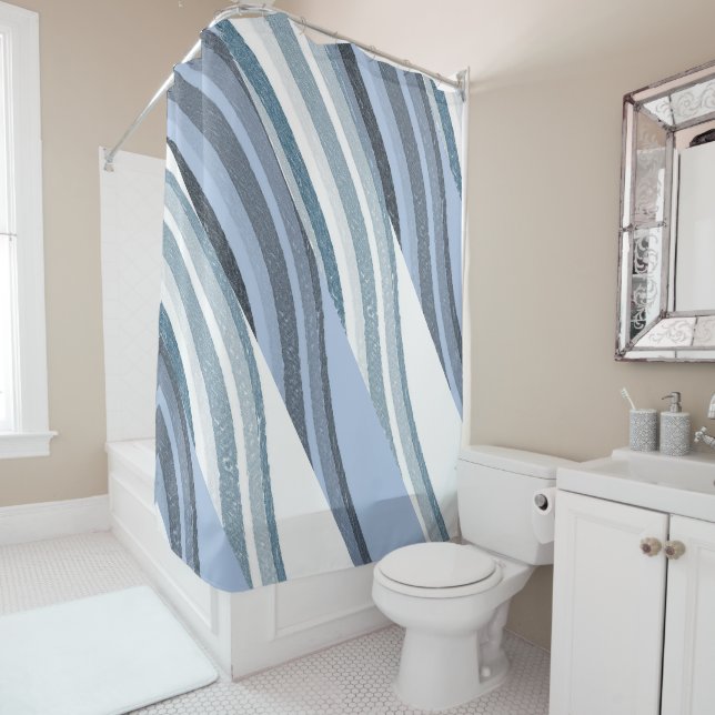 Azul cortina de ducha (In situ)